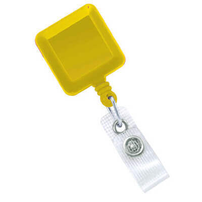 Plastic Square Badge Reel - 100 Pack - ID Card Systems